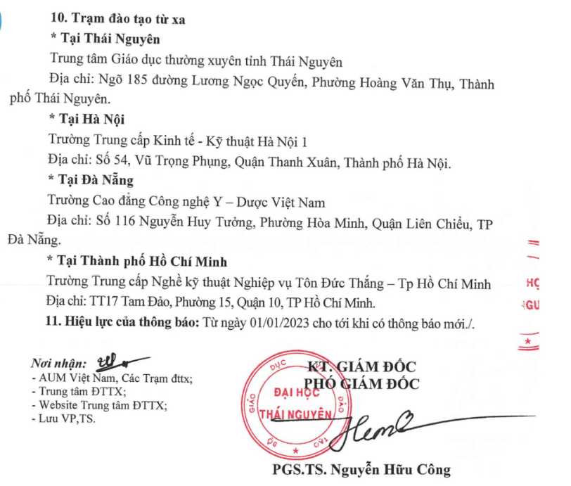 THÔNG BÁO TUYỂN SINH ĐỢT 1 NĂM 2023